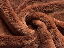 Super Luxury Faux Fur Fabric Material SUPER SOFT MAHOGANY