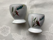 2 Denby Green Wheat Egg Cups