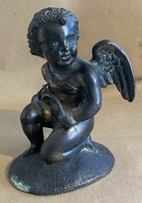 Superb Antique 18th/19thC Cast Bronze Cherub Cupid Statue - Italian Grand Tour