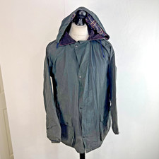Miller & Simons Wax Jacket in Black with Removable Hood UK size S