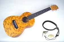 Concert Acoustic Ukulele Solid Willow Wood Top in Satin Finish by Clearwater