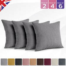 Cushion Covers Stripe Corduroy Cord Jumbo Super Soft 18x18"/ 45x45cm Pillow Case