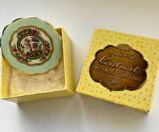 Coalport Green Indian Tree China Brooch with original box. Perfect condition