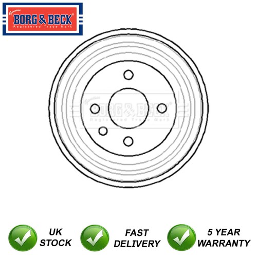Brake drum rear - &, beck