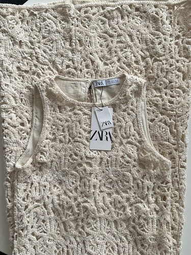 Zara ecru macrame knit - macrame, midi