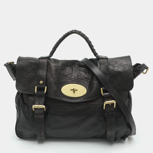 Mulberry alexa black textured - alexa,