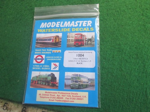 Modelmaster waterslide decals - waterslide,