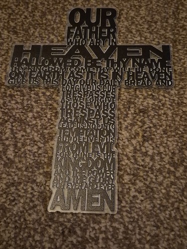 The lords prayer cross plaque - lords,