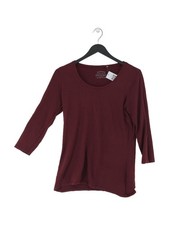 FatFace Women's Top UK 10 Red Cotton with Lyocell Modal Basic