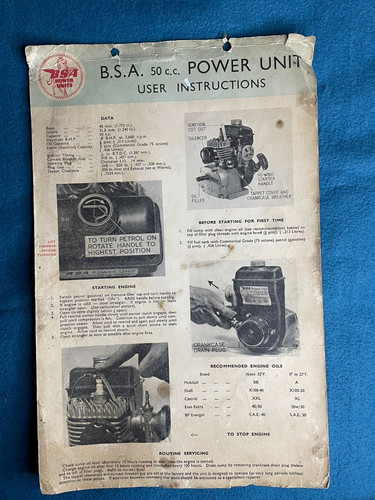 Bsa power unit 50cc - bsa,