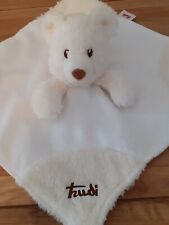 Trudi Teddy Bear Baby comforter Soft Hug Toy Blankie Cream White Lovey 
