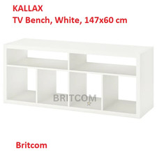NEW IKEA KALLAX TV Stand Bench with Shelves 147x60cm White Storage Unit