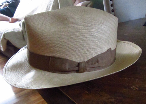 Borsalino beige straw fedora - straw,