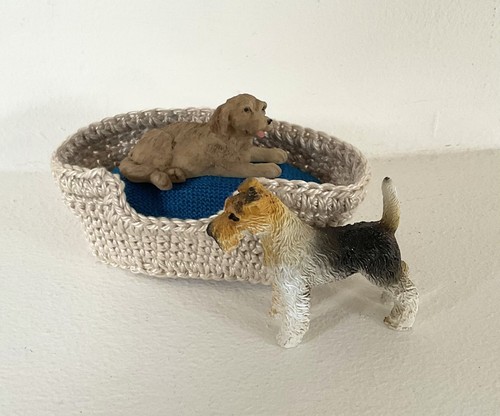 Hand crochet dog cat bed - dog, or