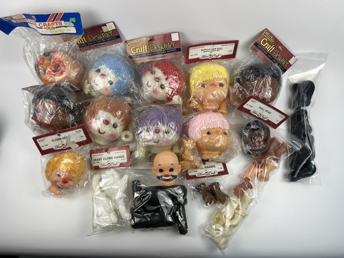Doll heads lot - heads, etc