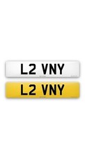 Cherished Private Car Registration Plate - 5 Digit - L2 VNY (Vinnie/Vinny)