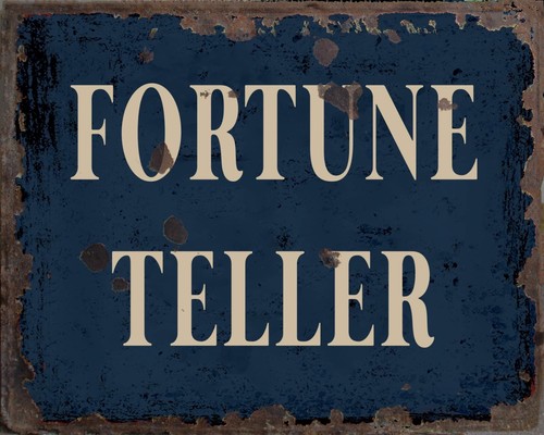 Fortune teller metal sign - fortune,