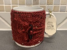 Hand Knitted Burgundy Fleck