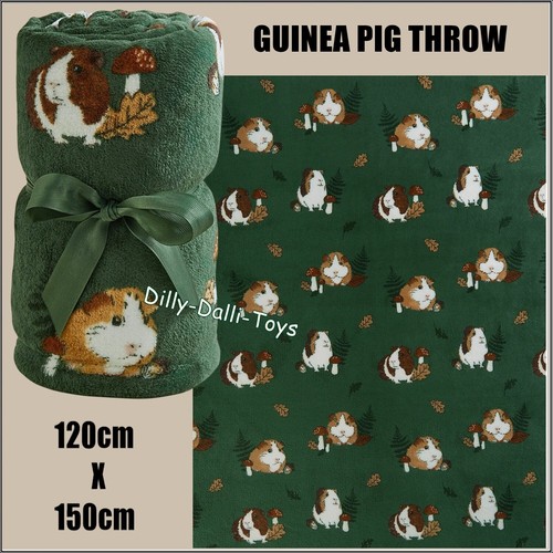 Green guinea pig throw soft - guinea,