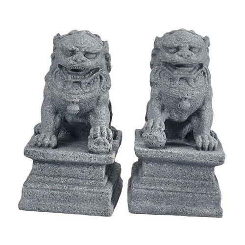 Chinese style lions statues - style,