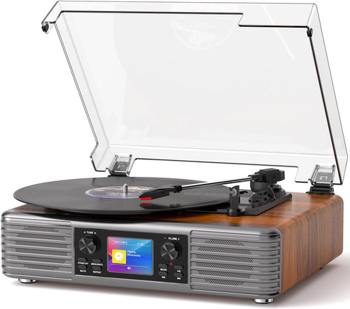 Vintage vinyl record player - vinyl,