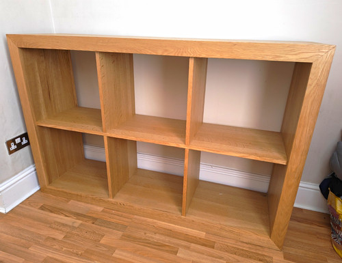 Oak freestanding shelving - freestanding,