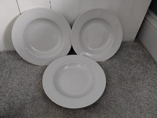 Set of 3 Next Nova Porcelain Pasta Bowls, White