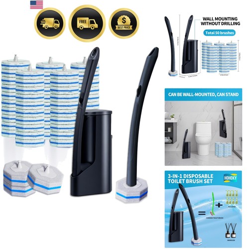 Disposable toilet brush with - brush,