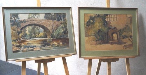 Vintage paintings watercolours - vintage,