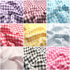 Gingham Polycotton Fabric 1/4" 1/8" Checked Material Plaid Gingham Dress Fabric