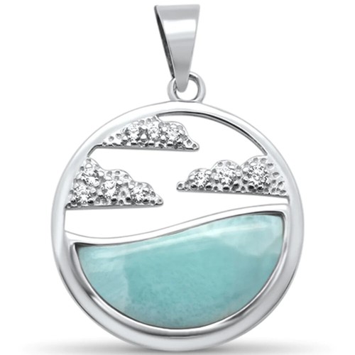 Natural larimar clouds - natural,