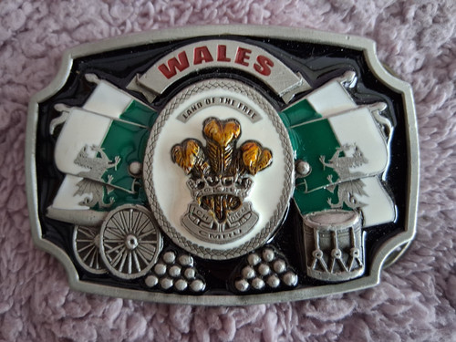 Vintage belt buckle wales land - wales,