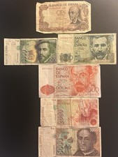 Set of 6 Banknotes Spain