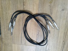 Leema Acoustics 1/4 inch jack instrument cables. Three each 3 ft long
