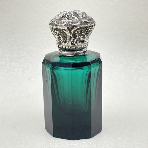 Antique teal green faceted - antique,
