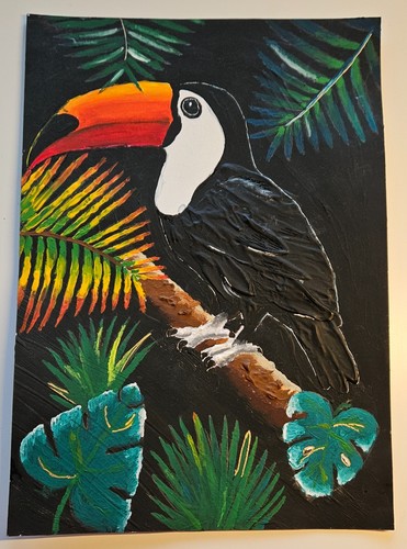 Colourful toucan acrylic - toucan,
