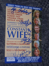 CONSTANT WIFE- THEATRE FLYER SIGNED by 5. LISA GODDARD, VIRGINIA STRIDE, ETC, .