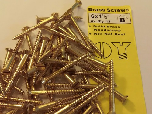 Brass wood screws 6 x - brass,