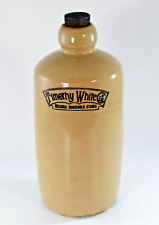 ANTIQUE STONEWARE TIMOTHY WHITE FOOT WARMER BOTTLE with STOPPER 25cm