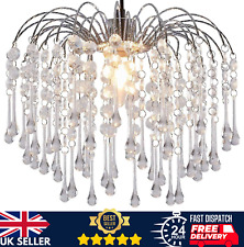 Acrylic Ceiling Light Foyer Chrome Pendant Light Shade Crystal Chandelier: Clear
