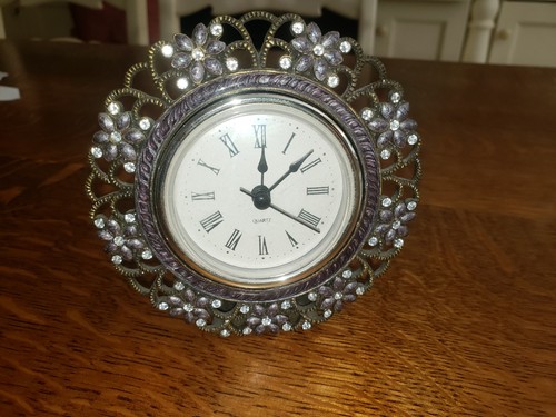 Ornate floral desk clock - ,