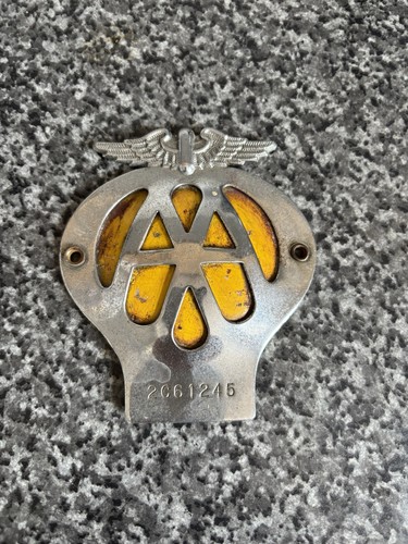 Vintage car badge - vintage, aa