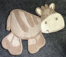 Mamas & Papas Zeddy & Parsnip Brown & Cream Cow Rug - 120x80cm