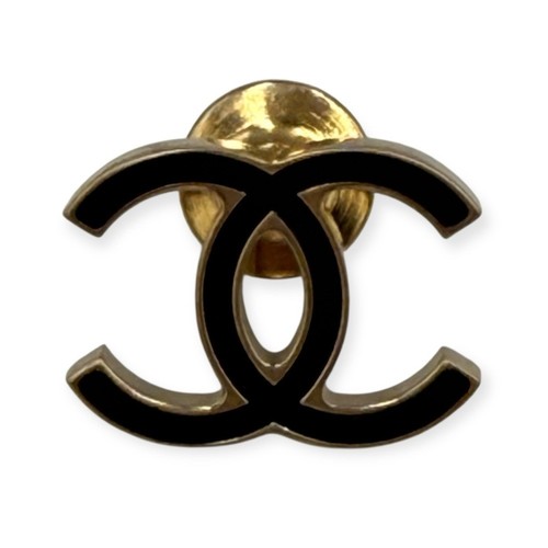 Chanel logo brooch gold - chanel,