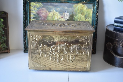 Vintage brass coal - brass,