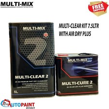 MULTIMIX MULTI CLEAR 2 HS 2K CLEARCOAT KIT 7.5LTR - WITH AIR DRY PLUS HARDENER