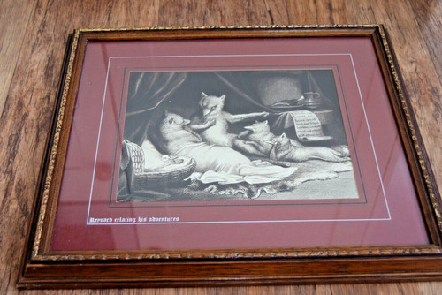 Antique victorian etching - victorian,