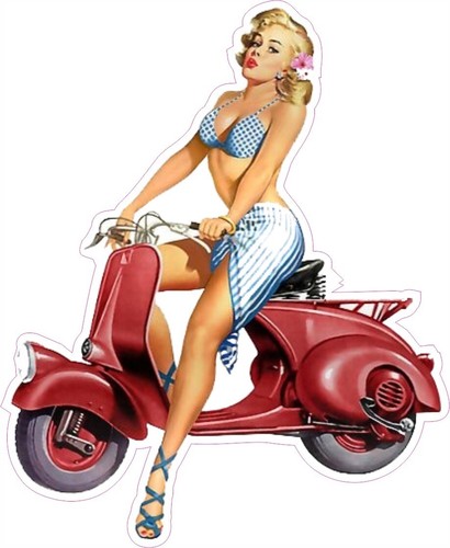 Shaped vinyl sticker retro - sticker,