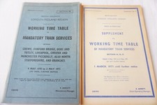 1970 London Midland Region Railway Working Timetable Section M Manchester 
