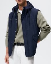 ZARA Navy Blue Hooded Gilet
